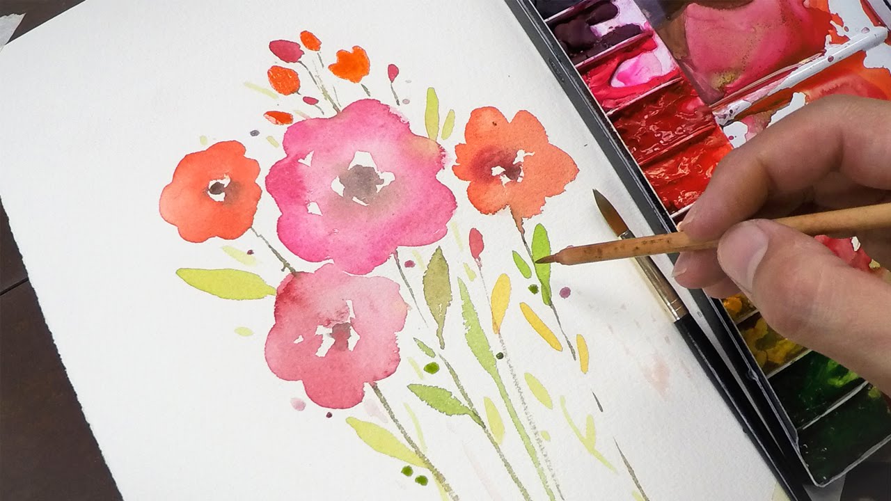 1280x720 Watercolor Painting For Beginners (Simple And Easy) - Watercolor Images For Beginners