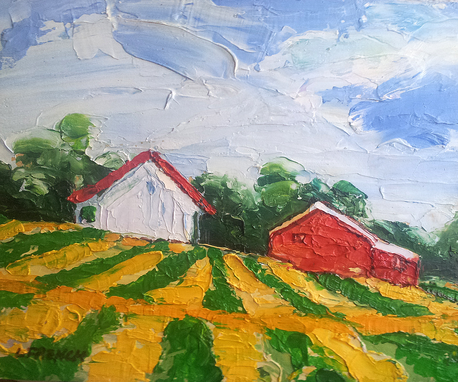 1468x1227 Impressionist Lynnefrenchdesigns - Watercolor Impressionist Landscape