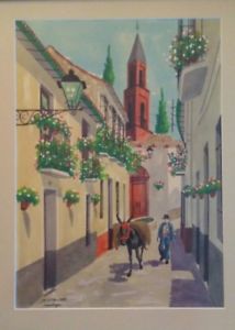 214x300 Mariano Sesmero (Spanish) Original Signed Watercolor Painting - Watercolor In Spanish
