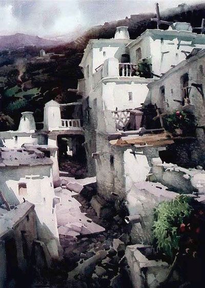 400x561 Rafael Garcia Bonilla (1931 2012) Watercolor Masters - Watercolor In Spanish