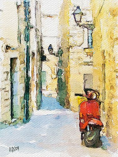 375x500 Spanish Street Art Digital Watercolor, Digital Art - Watercolor In Spanish