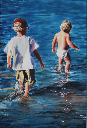 342x500 Techniques For Painting Water In Watercolor Watercolor - Watercolor In Water