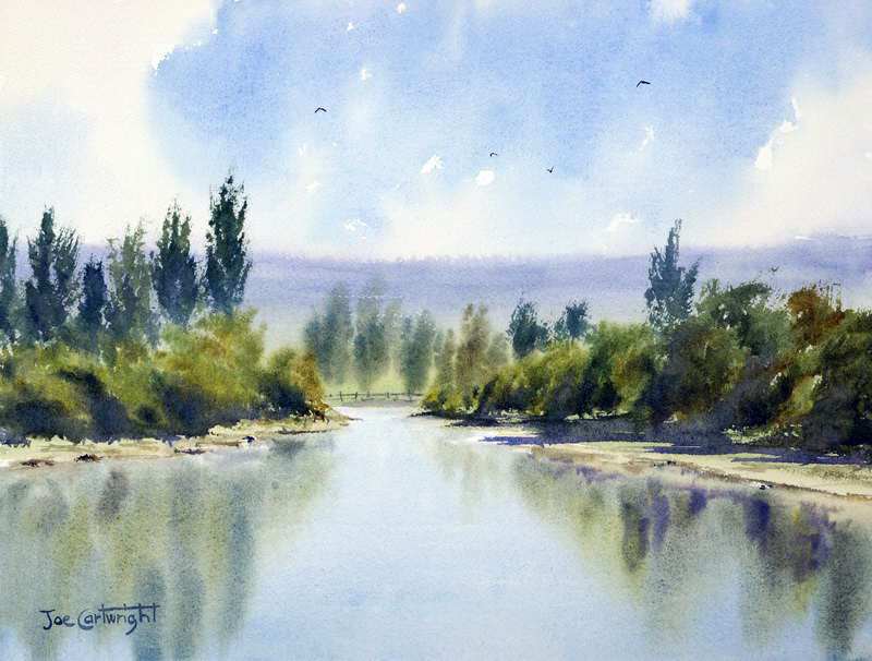 800x606 Watercolor Paintings Landscape Gallery - Watercolor In Water
