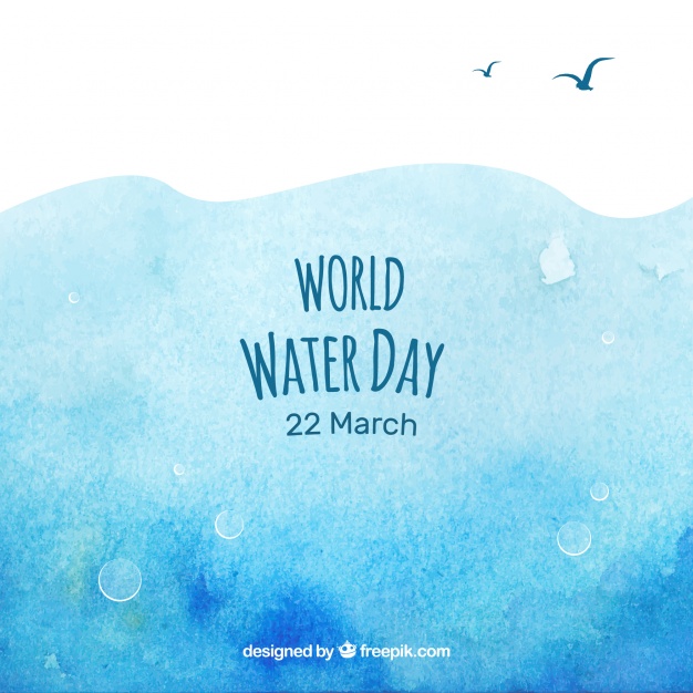 626x626 Watercolor Abstract Background Of World Water Day Vector Free - Watercolor In Water