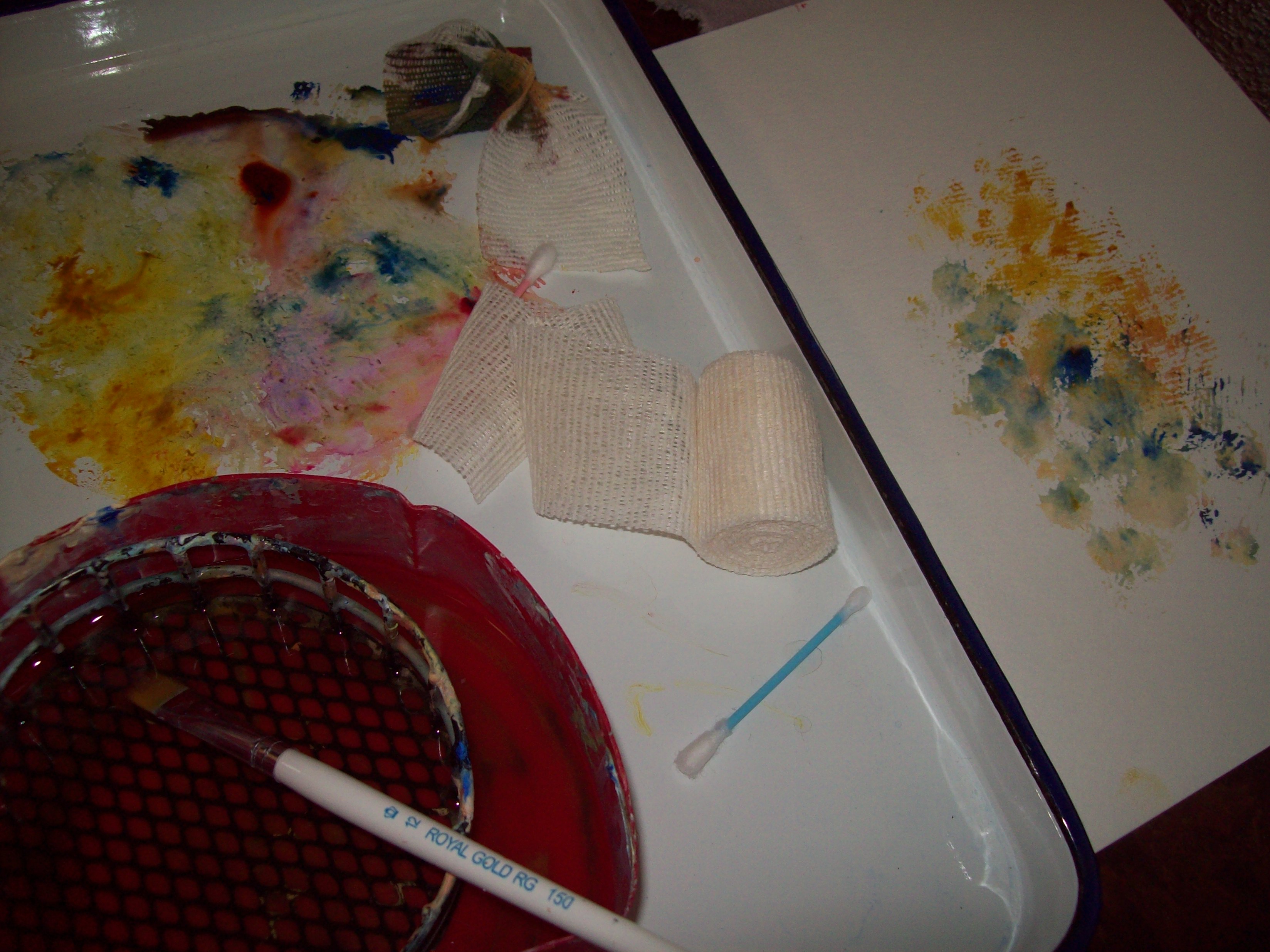 3296x2472 Using Gauze To Create Texture In Your Watercolors Art Center - Watercolor Information