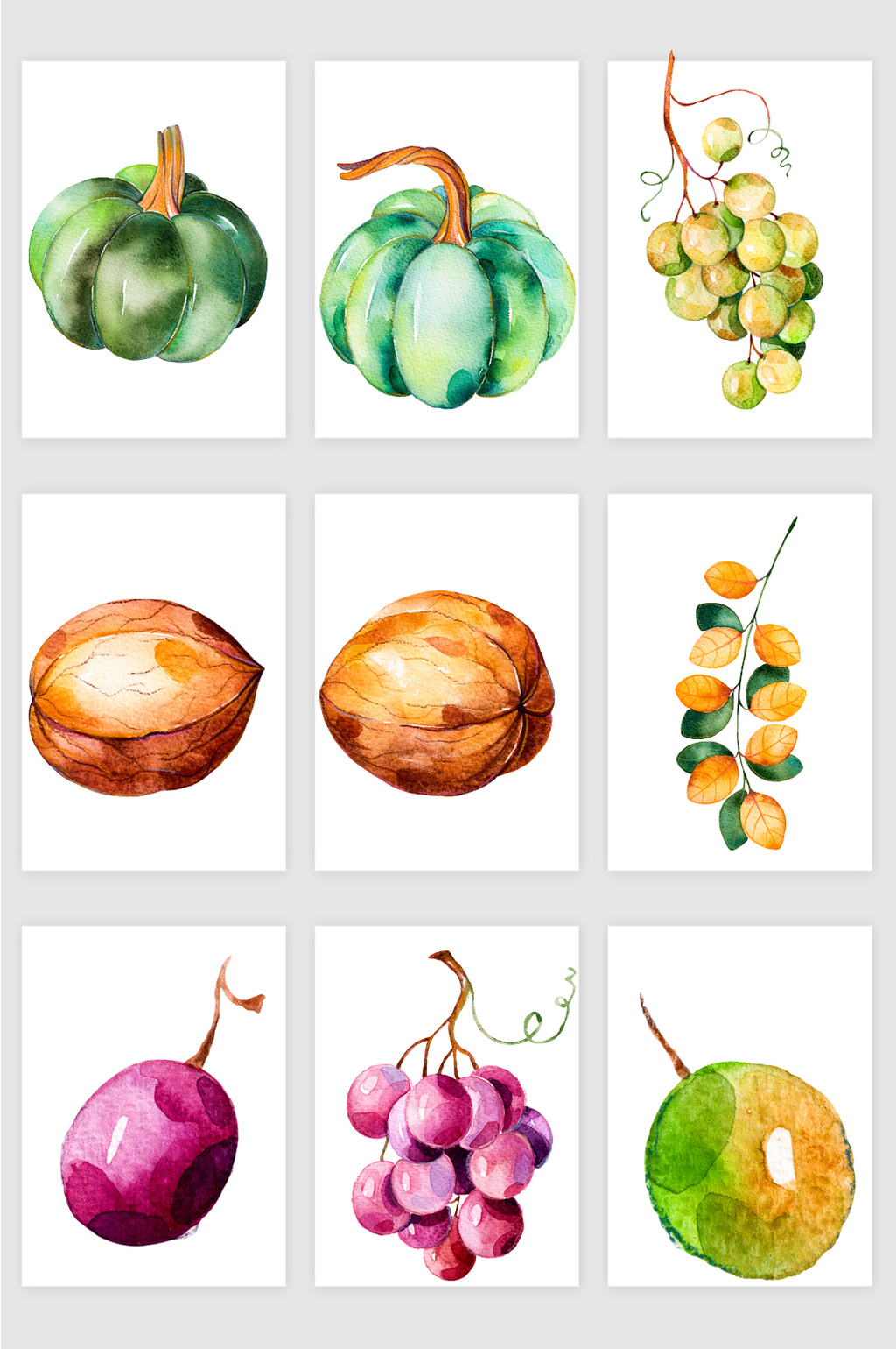 1024x1540 Hand Painted Watercolor Fruit Ingredients Vector Material Free - Watercolor Ingredients