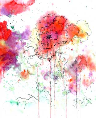 311x381 Ink Line And Watercolor Art Tips By Nita Leland - Watercolor Ink