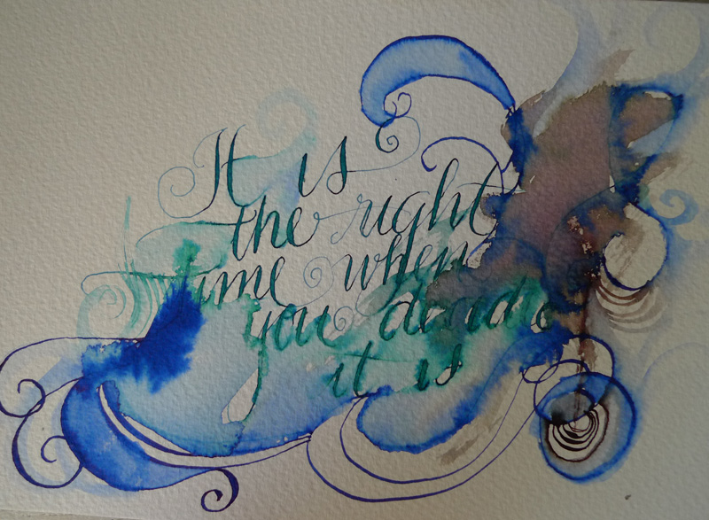 800x587 Fountain Pen Ink Meets Watercolor Paper. And Water. Leigh Reyes - Watercolor Ink Pen