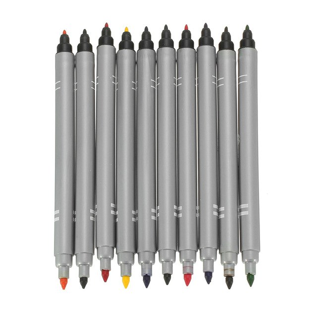 640x640 Kicute 10pcs Double Head Marker Pens Watercolor Ink Thin Nib Crude - Watercolor Ink Pen