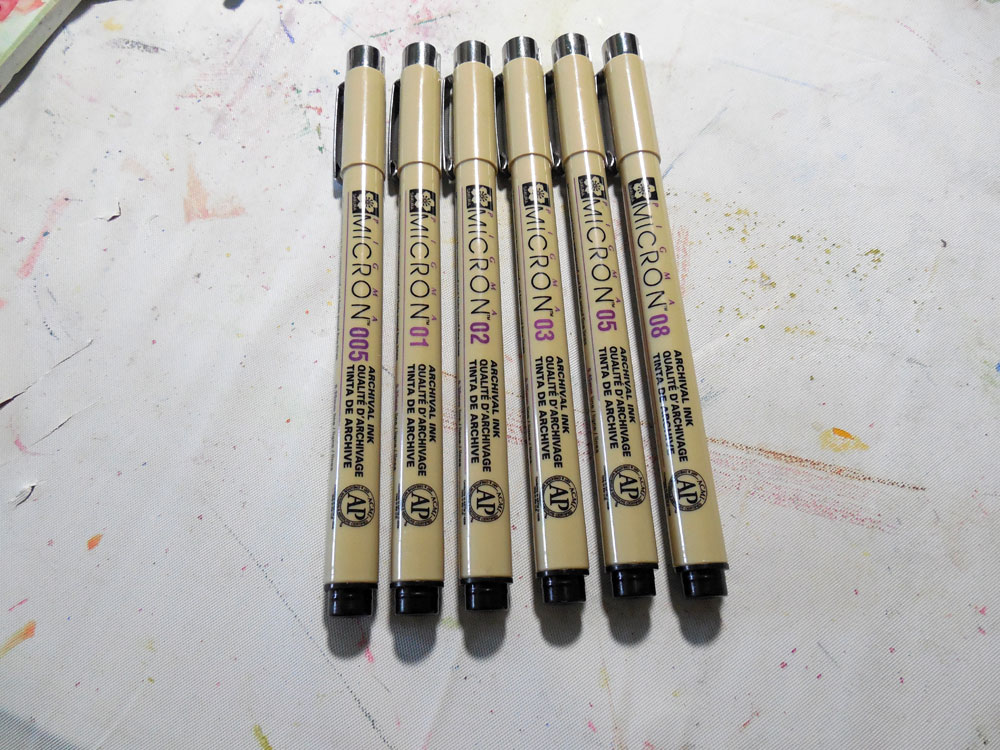 1000x750 Micron Pens And Watercolors Quick Review - Watercolor Ink Pen