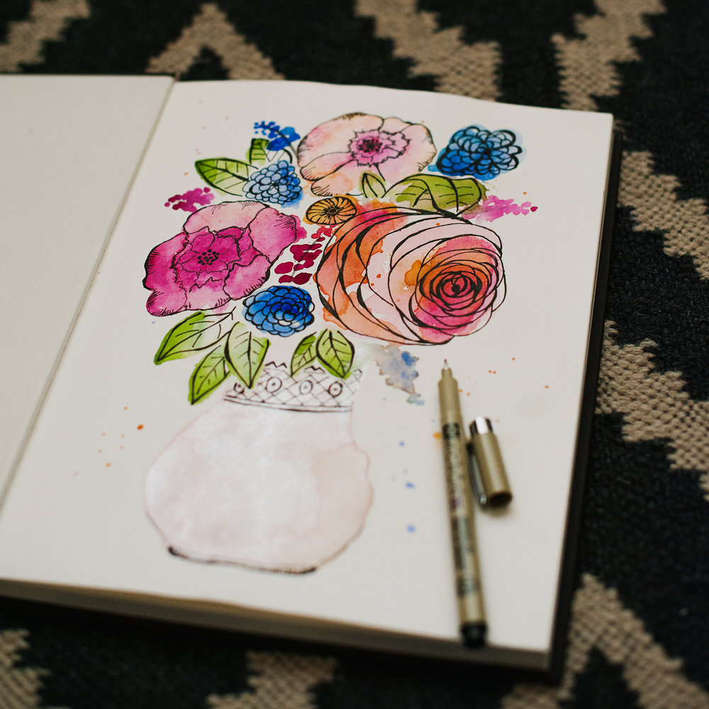 1000x1000 Watercolors And Pen Amp Ink Elena Wilken - Watercolor Ink Pen