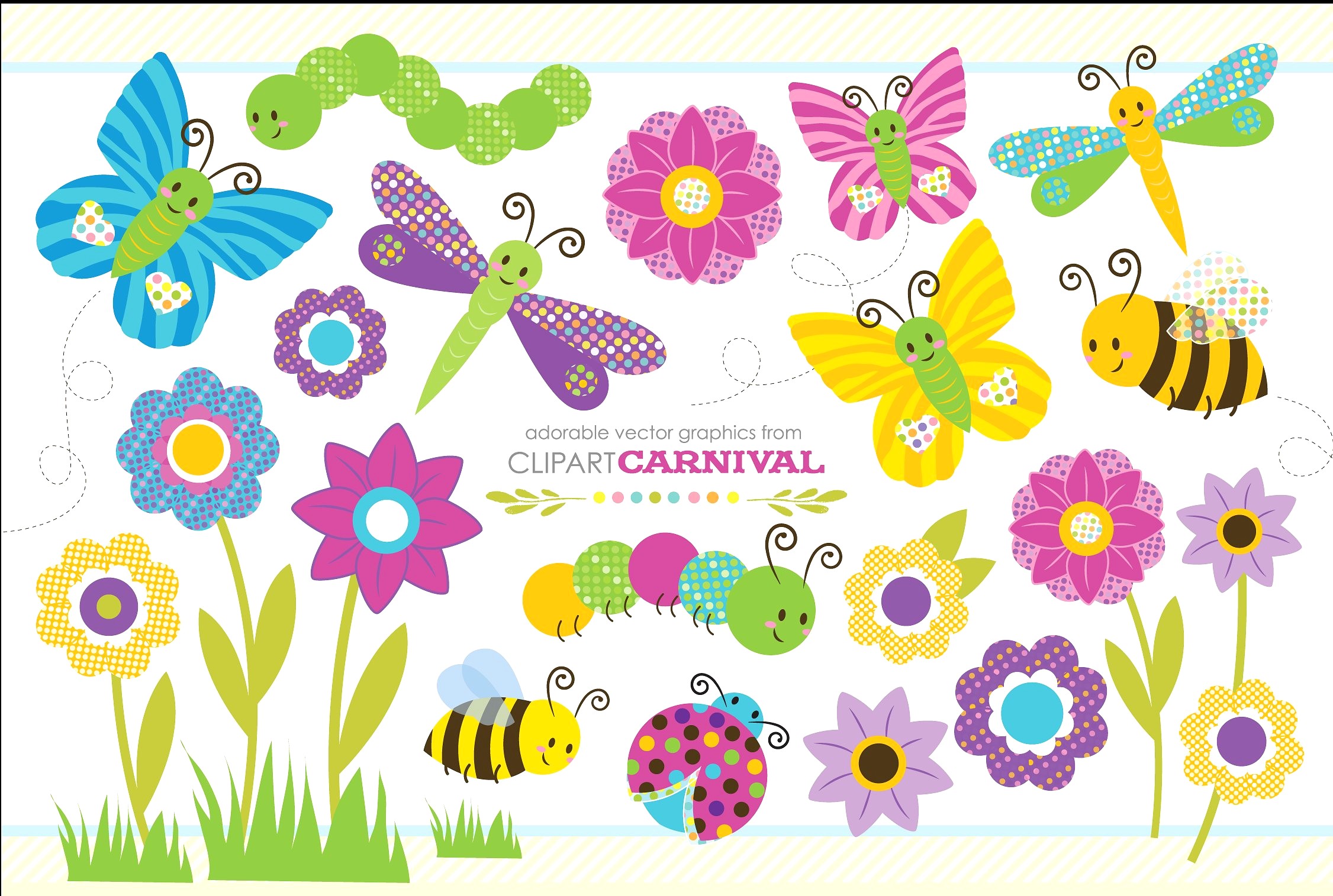 2252x1515 Watercolor Insects And Bugs Clipart Pac Design Bundles - Watercolor Insects