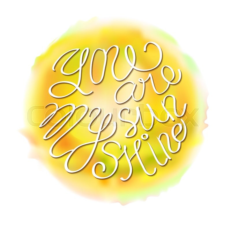 800x800 Hand Drawn Calligraphy Card. Inspiration Quote. Round Watercolor - Watercolor Inspiration Quotes