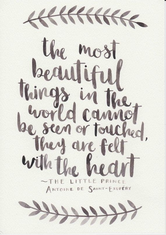 570x806 Love Quote The Little Prince Quote Original Watercolor Painting - Watercolor Inspiration Quotes