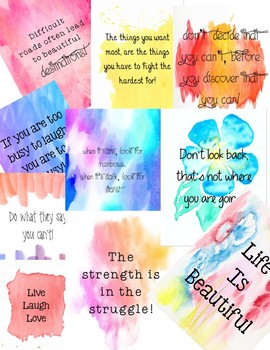 270x350 Watercolor Decor Inspiration Quotes By Leslie Myers Tpt - Watercolor Inspiration Quotes