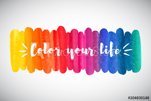 500x334 Watercolor Vector Rainbow Border Or Frame With Inspiration - Watercolor Inspiration Quotes
