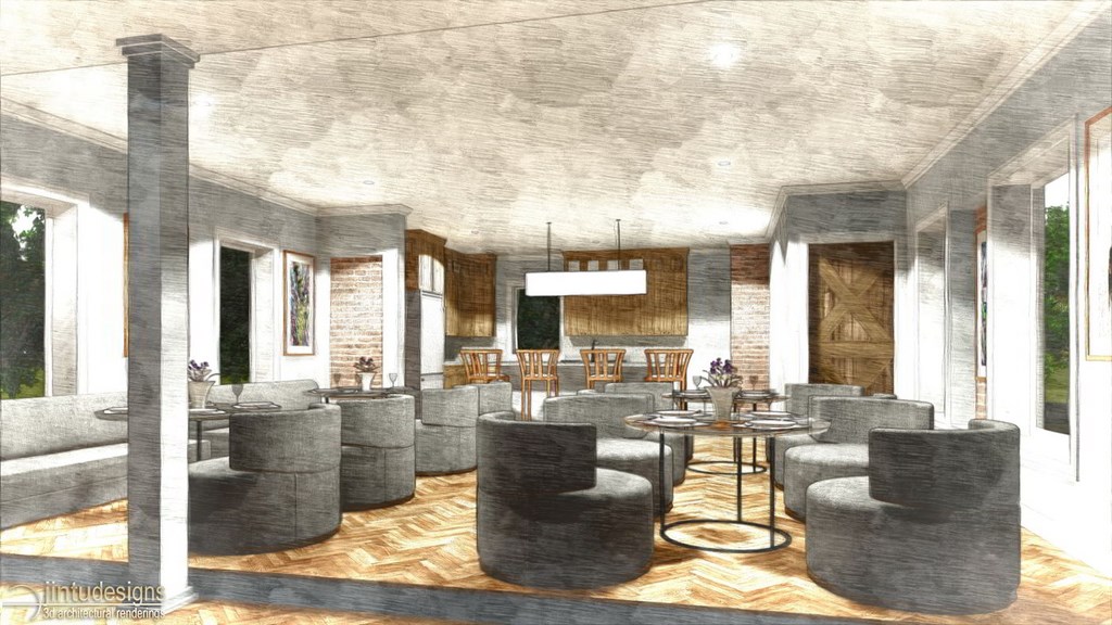 1024x576 Watercolor Renderings Non Photorealistic Rendering - Watercolor Interior