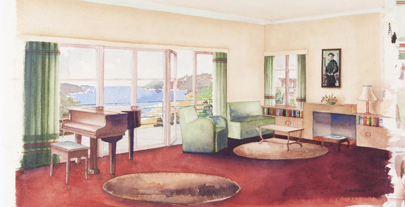 1366x699 Interior Design Training In Sydney In The 1940s Sydney Living - Watercolor Interior Design
