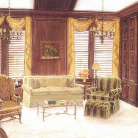 280x280 Linda Ruderman Interiors Greenwich, Ct Watercolor Renderings - Watercolor Interior Design