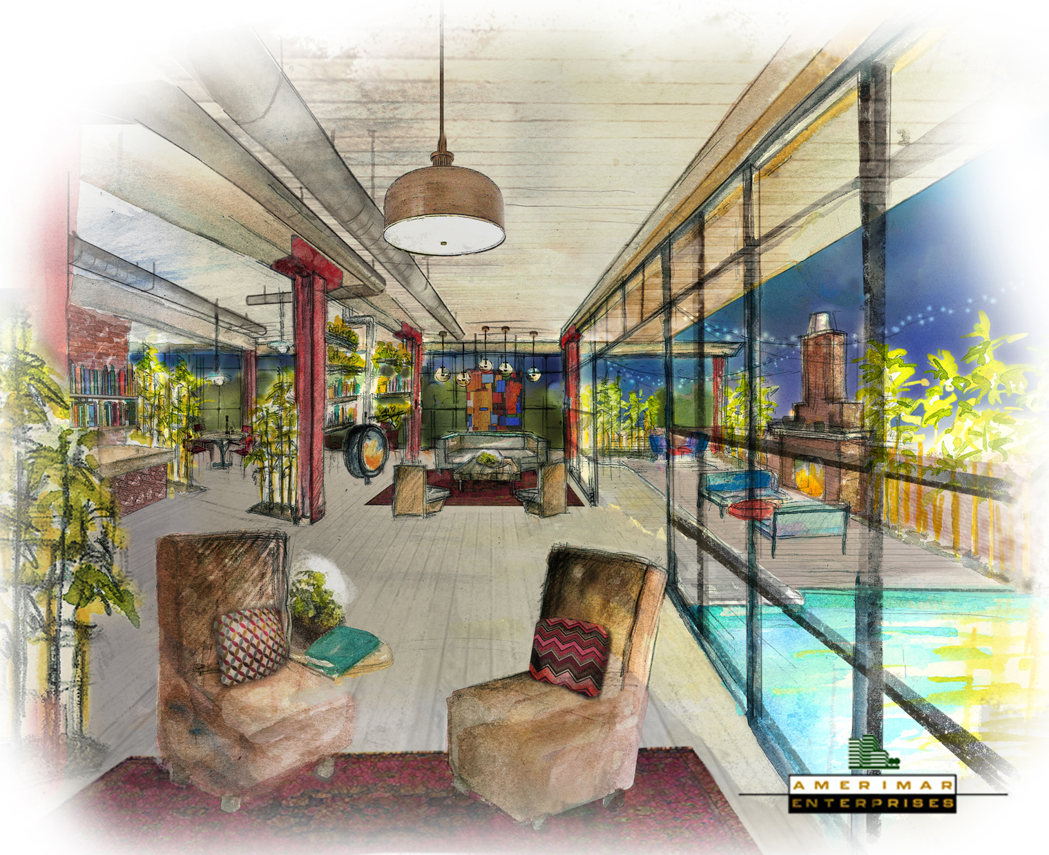 1519x1238 Strikeforce Design Watercolor - Watercolor Interior Design