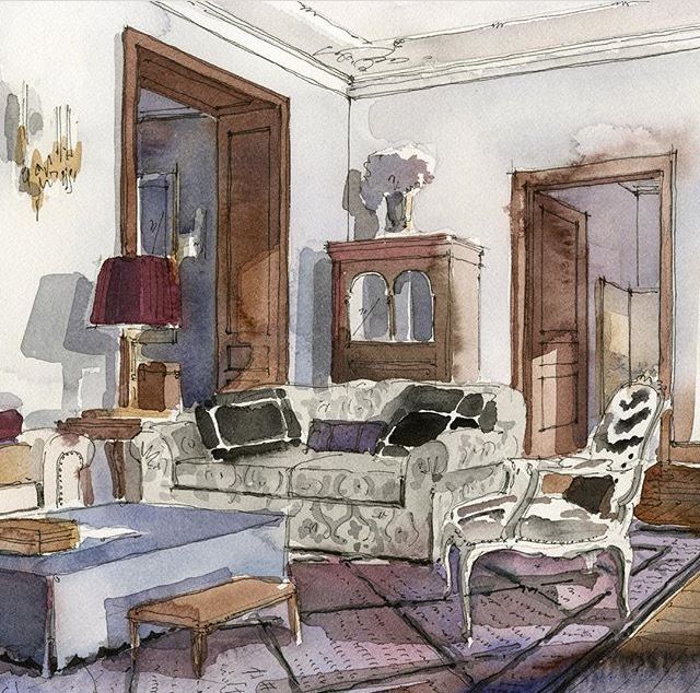 640x634 338 Best Images Water Colors, Watercolour - Watercolor Interior Design