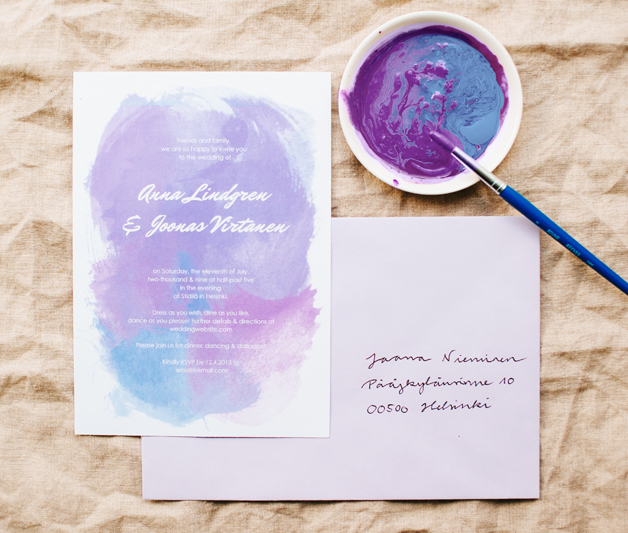 628x533 Free Printables Pink, Purple Amp Blue Watercolor Invitations Diy - Watercolor Invitations