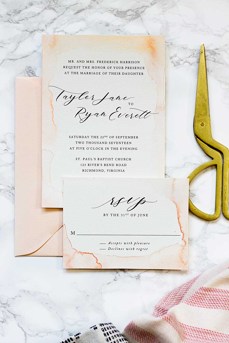 900x1350 Subtle Watercolor Wedding Invitations + How To Make Your Own - Watercolor Invitations
