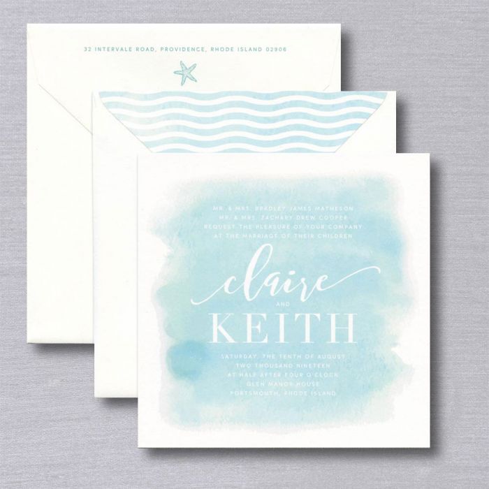 700x700 Watercolor Wedding Invitation - Watercolor Invitations