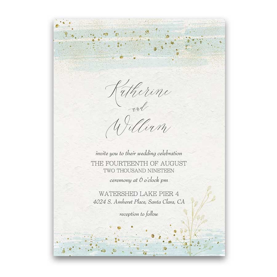 900x900 Wedding Invitations Mint Gold Watercolor Modern Sparkle - Watercolor Invitations