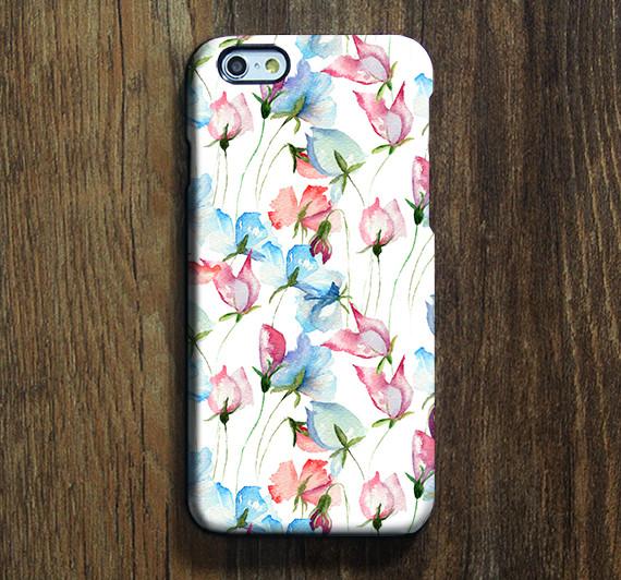 570x532 Watercolor Pink Blue Floral Iphone 6s Case Iphone 6s Plus Case - Watercolor Iphone 6s Case