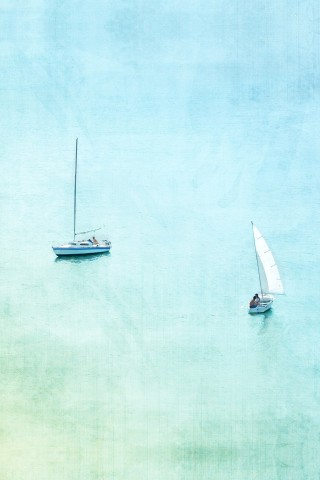 320x480 Recreational Boats Watercolor Painting Iphone 6 Plus Hd Wallpaper - Watercolor Iphone Background