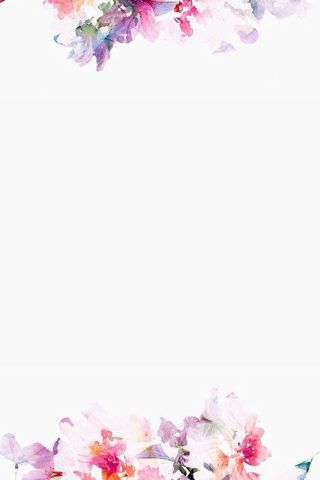 320x480 Watercolor Flowers Top Bottom Iphone 5 Wallpaper Iphone - Watercolor Iphone Background
