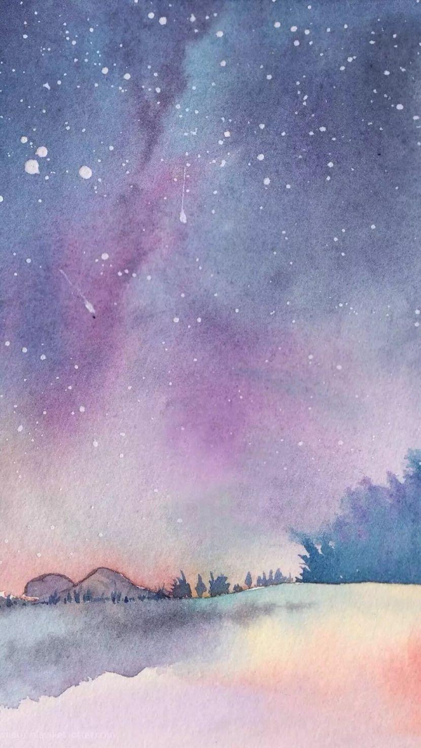 830x1473 Watercolor Painting - Watercolor Iphone Background