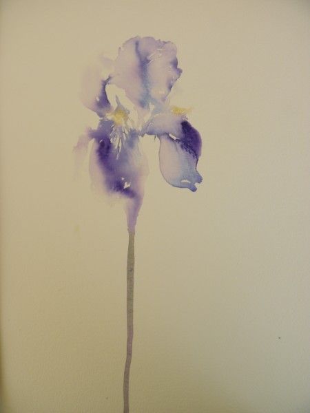 450x600 Image Result For Watercolor Flowers Tattoo Fun - Watercolor Iris Tattoo