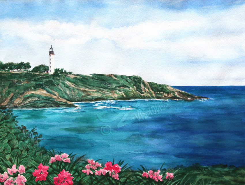 850x640 Island Light Watercolor - Watercolor Island