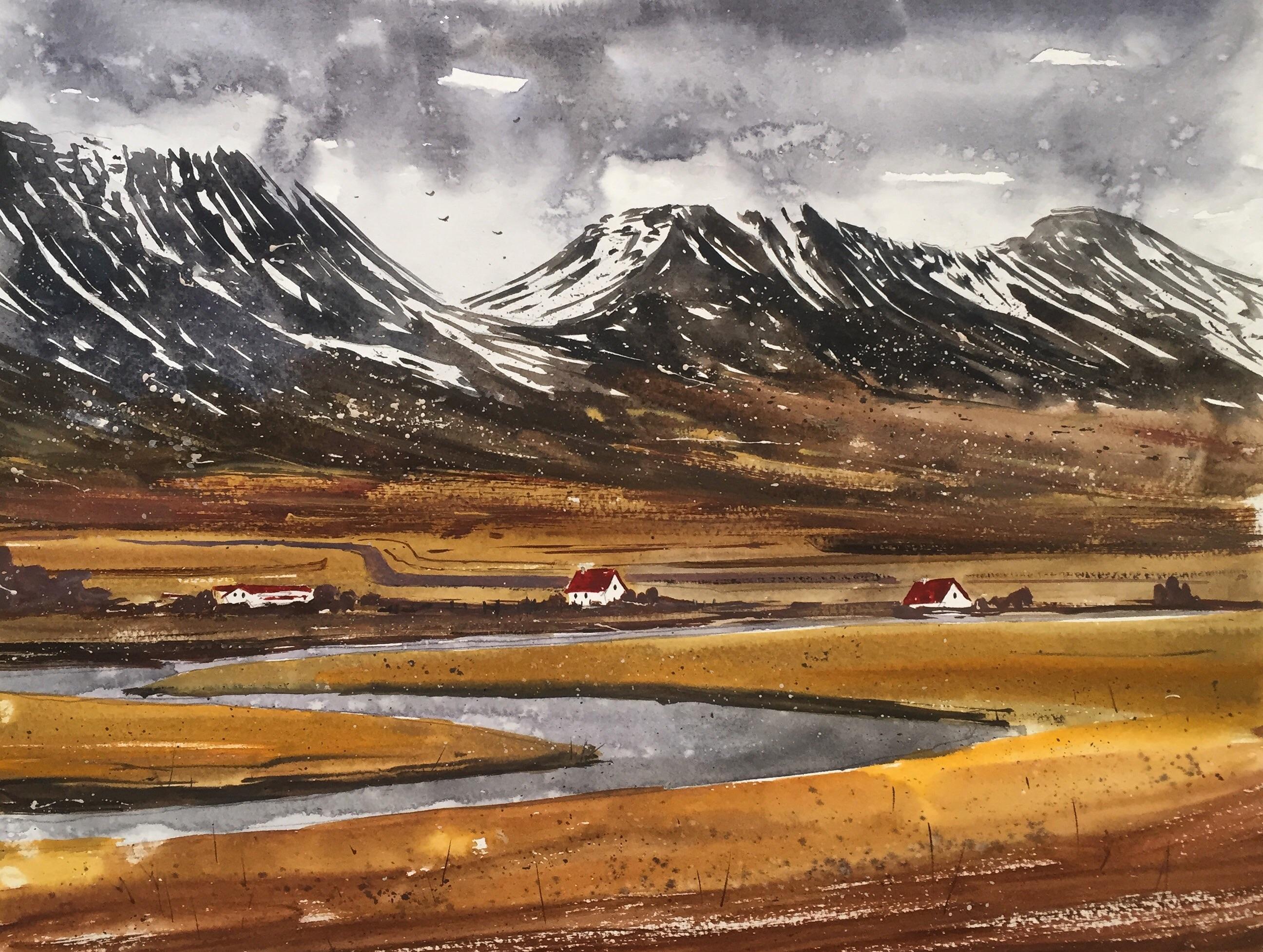 2592x1953 Island. Watercolor. 40x30cm. Art - Watercolor Island