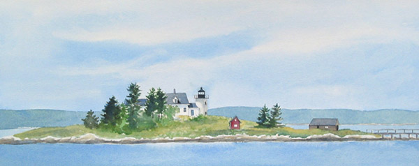 600x238 Pumpkin Island Painting - Watercolor Island