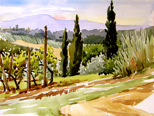 500x377 Italy - Watercolor Italy