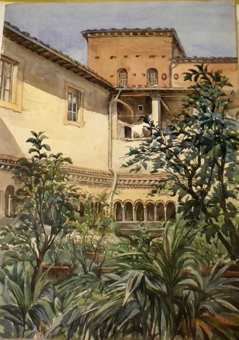 492x700 Onorato Carlandi ( Italy 1848 - Watercolor Italy