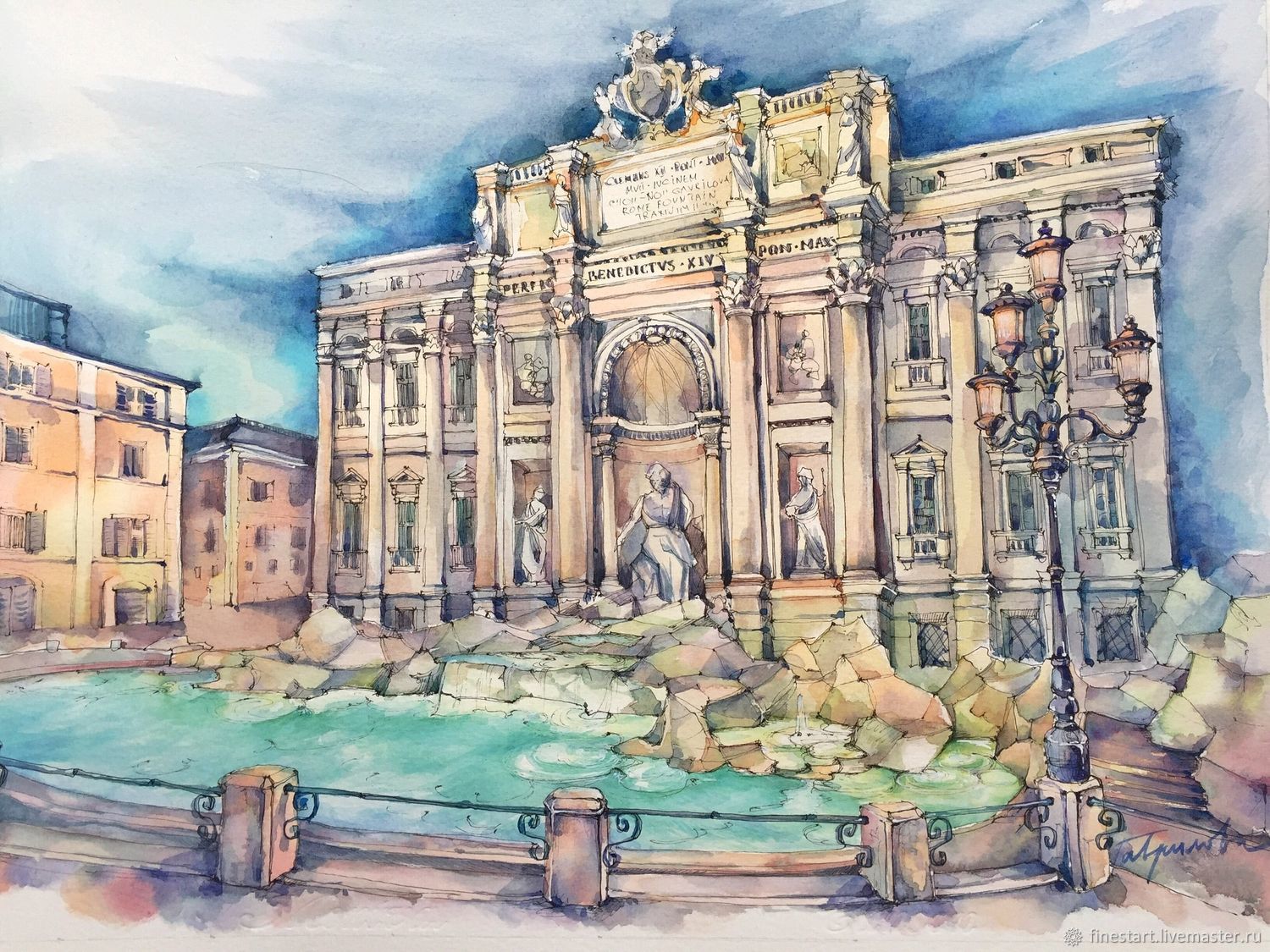 1500x1125 Sketch Watercolor Italy Roman Holiday Shop Online On Livemaster - Watercolor Italy