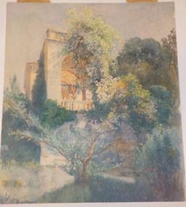 270x300 1897 Hugo Charlemont Signed Watercolor Original Painting Meran - Watercolor Italy