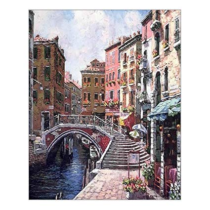 425x425 Beautiful Modern Art Watercolor Painting Rich Retro - Watercolor Italy