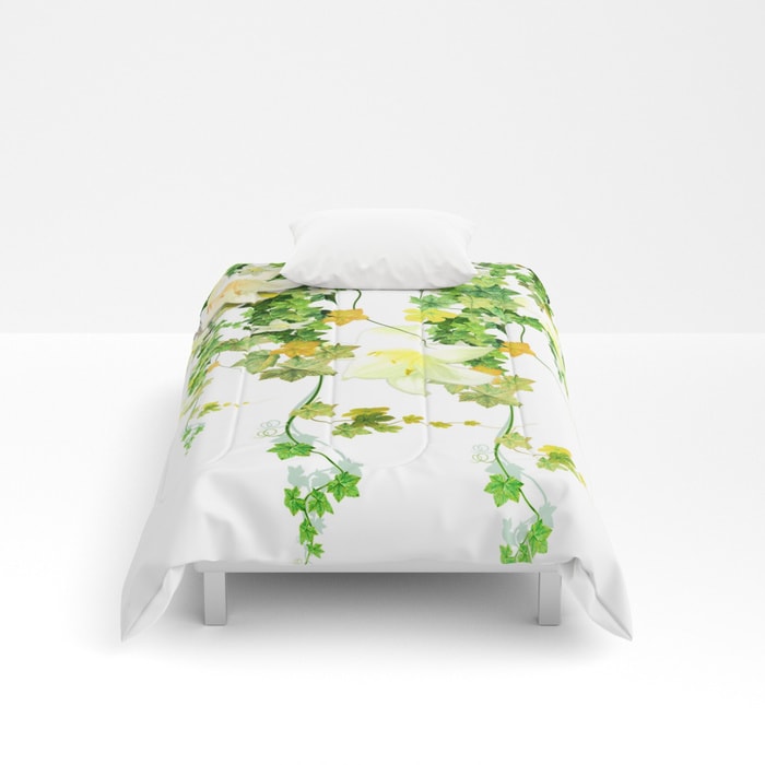 700x700 Watercolor Ivy Comforters By Nadja1 615666760655 [615666760655 - Watercolor Ivy
