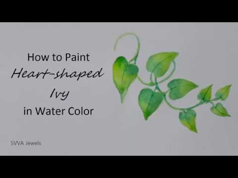 480x360 How To Paint Heart Shaped Ivy In Watercolor Easy And No Pre - Watercolor Ivy