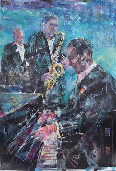 373x550 Jazz Music - Watercolor Jazz Music