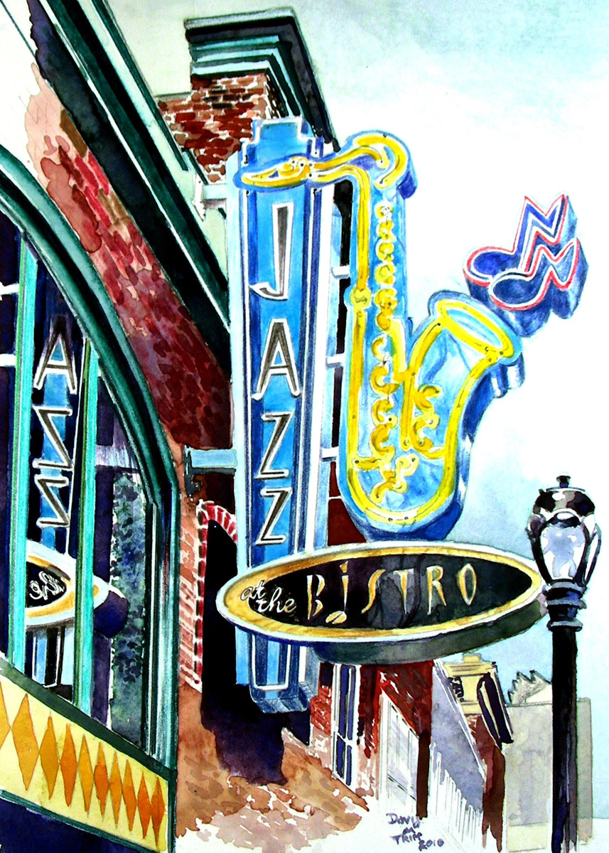 857x1200 Preparing For The Fort Worth Music Festival Recollections 54 The - Watercolor Jazz Music