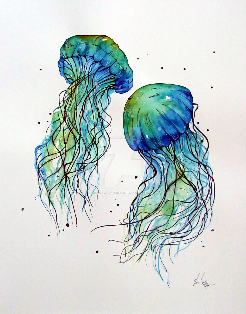1024x1307 Organic Light - Watercolor Jellyfish
