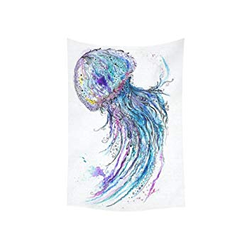 355x355 Underwater World Wall Art Home Decor, Watercolor - Watercolor Jellyfish