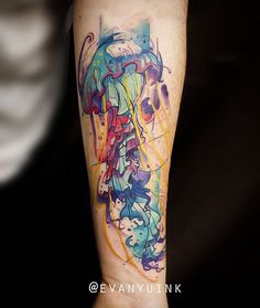 236x279 Jellyfish Tattoo Inked Jelly Fish Tattoos, Fish - Watercolor Jellyfish Tattoo