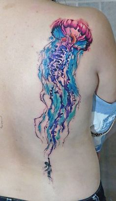 236x409 14 Best Watercolor Jellyfish Images Watercolor - Watercolor Jellyfish Tattoo
